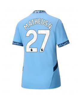 Manchester City Matheus Nunes #27 Replika Hemmakläder Dam 2024-25 Kortärmad